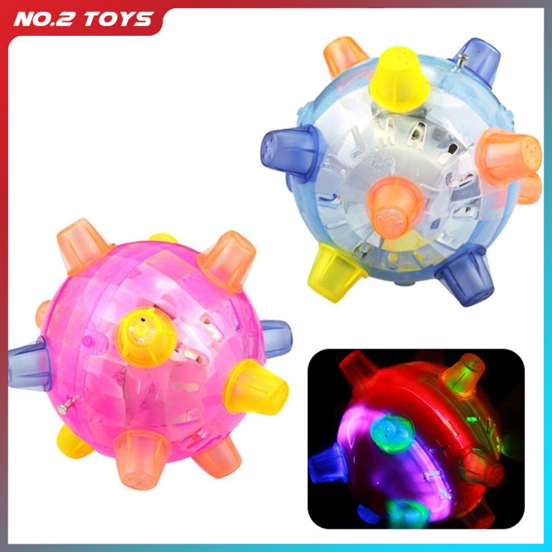 Lichtgevende Stuiterende Bal Baby Speelgoed Kleur Cognitie Springen Dansende Bal Muziek Geluid Educatieve Zintuiglijke Bal Interactieve Speelgoed Cadeau