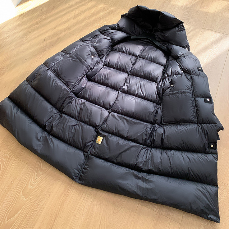 女性ジャケット 2024 秋と冬のコートダウンファッションハイエンド人気ウィザードキャップ 90 ホワイトダックロングダウンジャケット女性パーカー