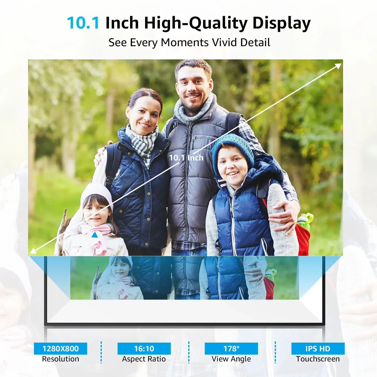 Frameo 32GB Digital Picture Frame 10.1 Inch Smart WiFi Digital Photo Frame with 1280x800 IPS HD Touch Screen with Wall Mountable