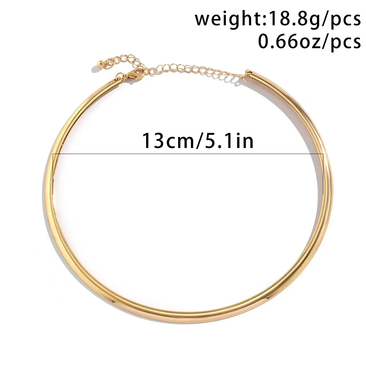 Gargantilla de Torques de Metal de hierro Vintage para mujer, collar gótico de Color dorado, cadena ajustable lisa, joyería de moda, regalo de fiesta Steampunk