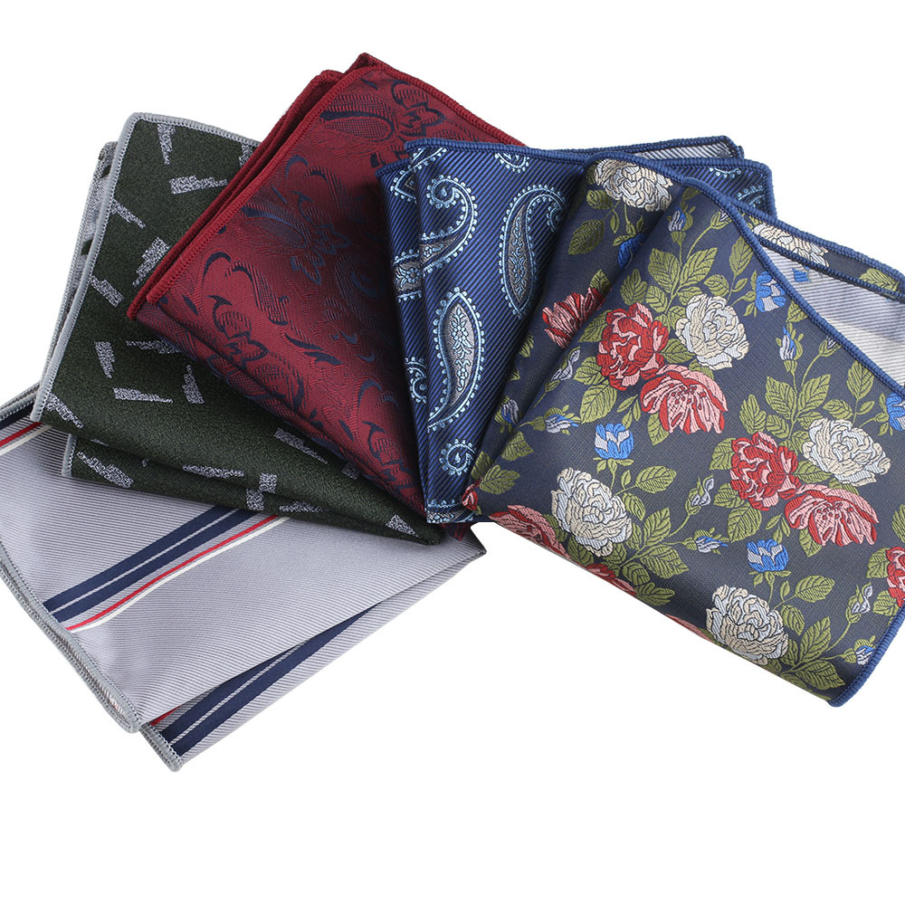 Lenço de flor animal Paisley masculino, terno de lenço no peito, camisa formal, bolso formal quadrado, acessórios Cravat, novo