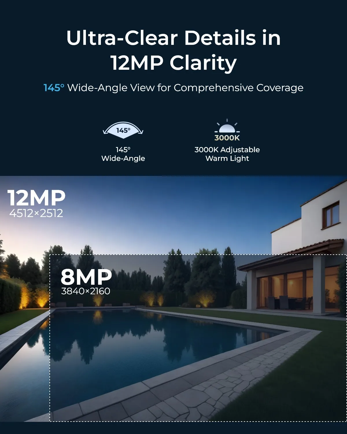 Reolink 5MP 8MP 12MP IK10 cámara de seguridad PoE a prueba de vandalismo lente de 2,8mm cámara IP domo de visión nocturna a Color IP67 resistente a la intemperie