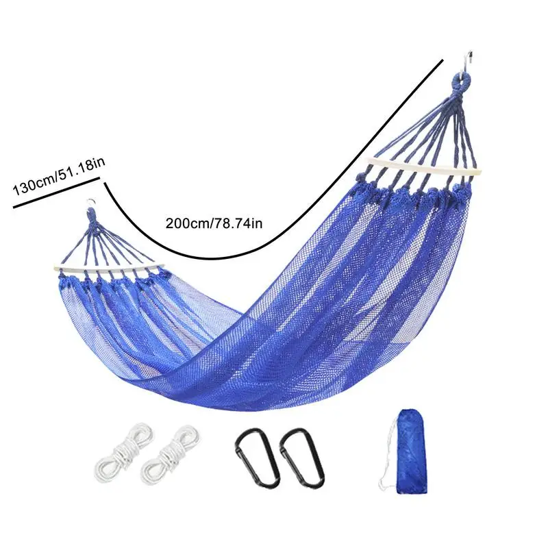 ผ้าไหมน้ําแข็งCamping Hammock Breathableตาข่ายเปลญวนผ้าไหมน้ําแข็งSwingเตียงแขวนทนทานแบบพกพาCooling HammockเตียงสําหรับGarden