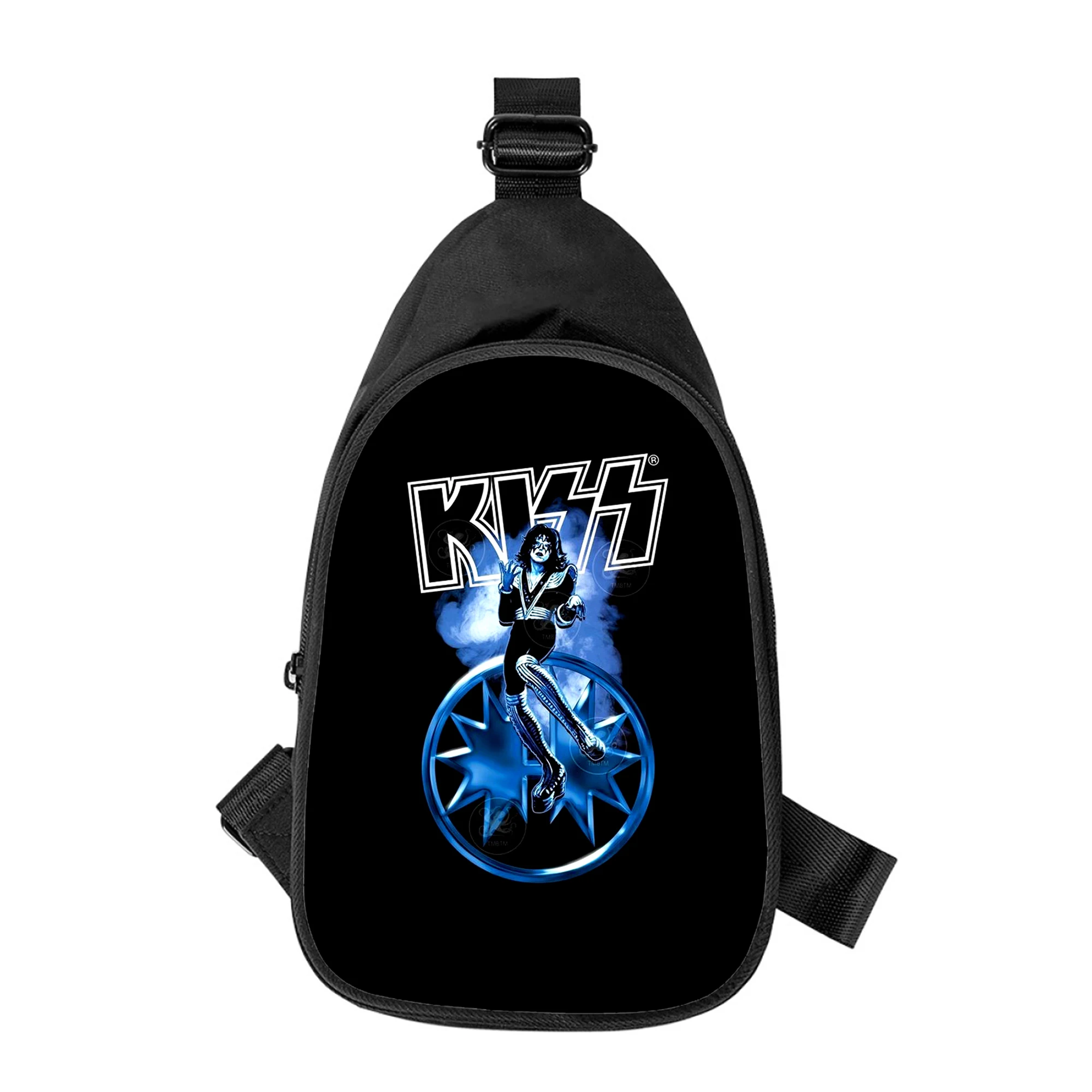 Kuss Band 3D-Druck neue Männer Kreuz Brusttasche diagonal Frauen Umhängetasche Ehemann Schule Hüft tasche männliche Brust packung