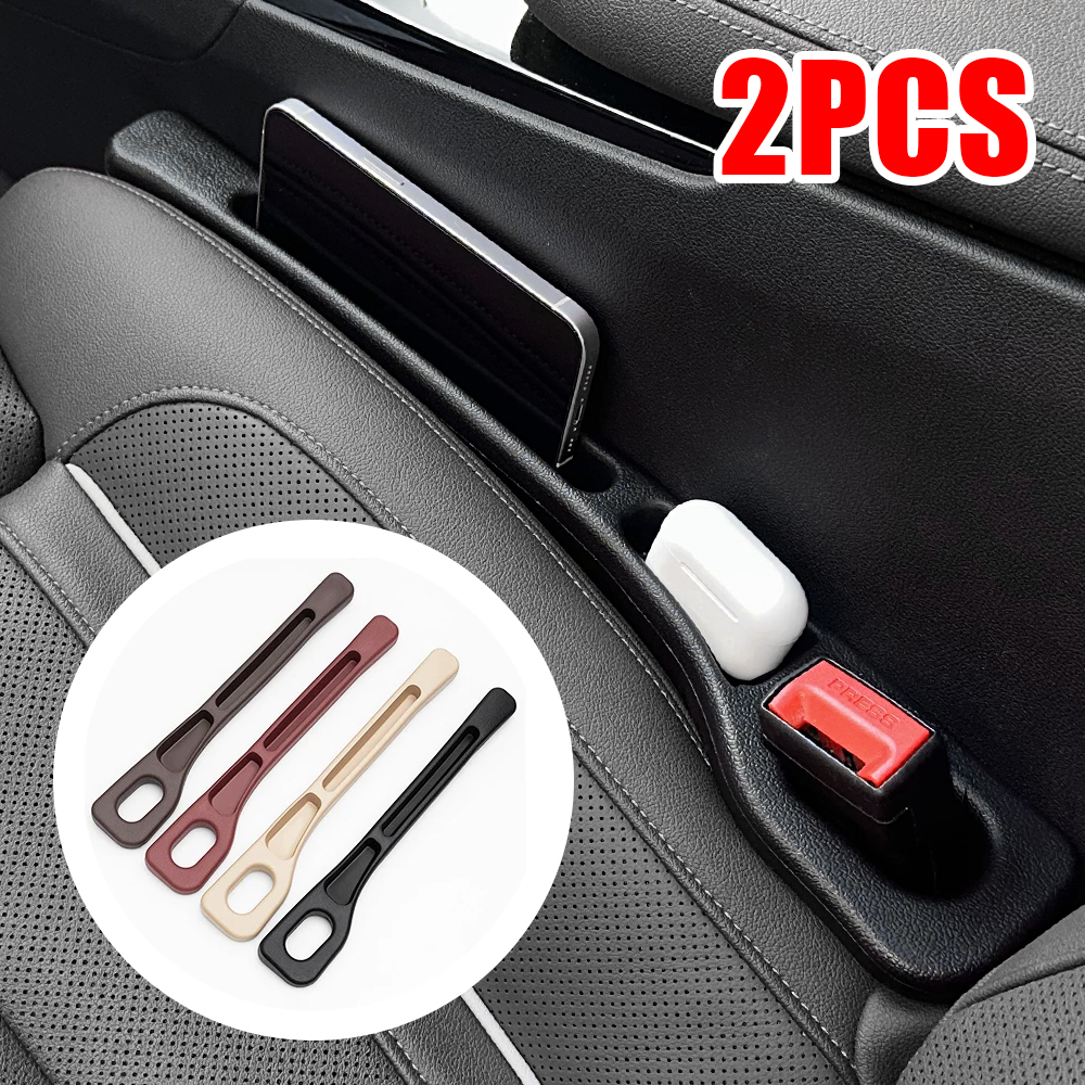 Tira de enchufe Universal para espacio de asiento de coche, relleno de huecos de coche con costura lateral, organizador de almacenamiento para espacio de asiento a prueba de fugas, decoración Interior, 1 par