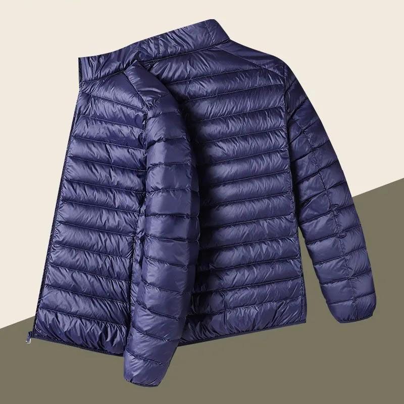 Jaqueta Casual Masculina Leve com Capuz e Gola Alta, Ajuste Slim, Aodão, Primavera 2025, Crimento Regular, Tamanho ande