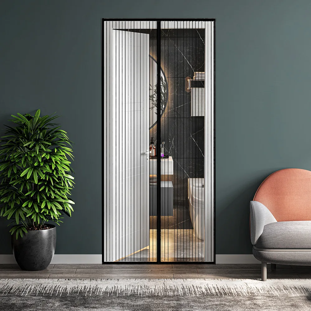 Magnetic Screen Door Self Sealing, Heavy Duty, Hands Free Mesh Partition Keeps Bugs Out - Pet and Kid Friendly Keep Open Feature