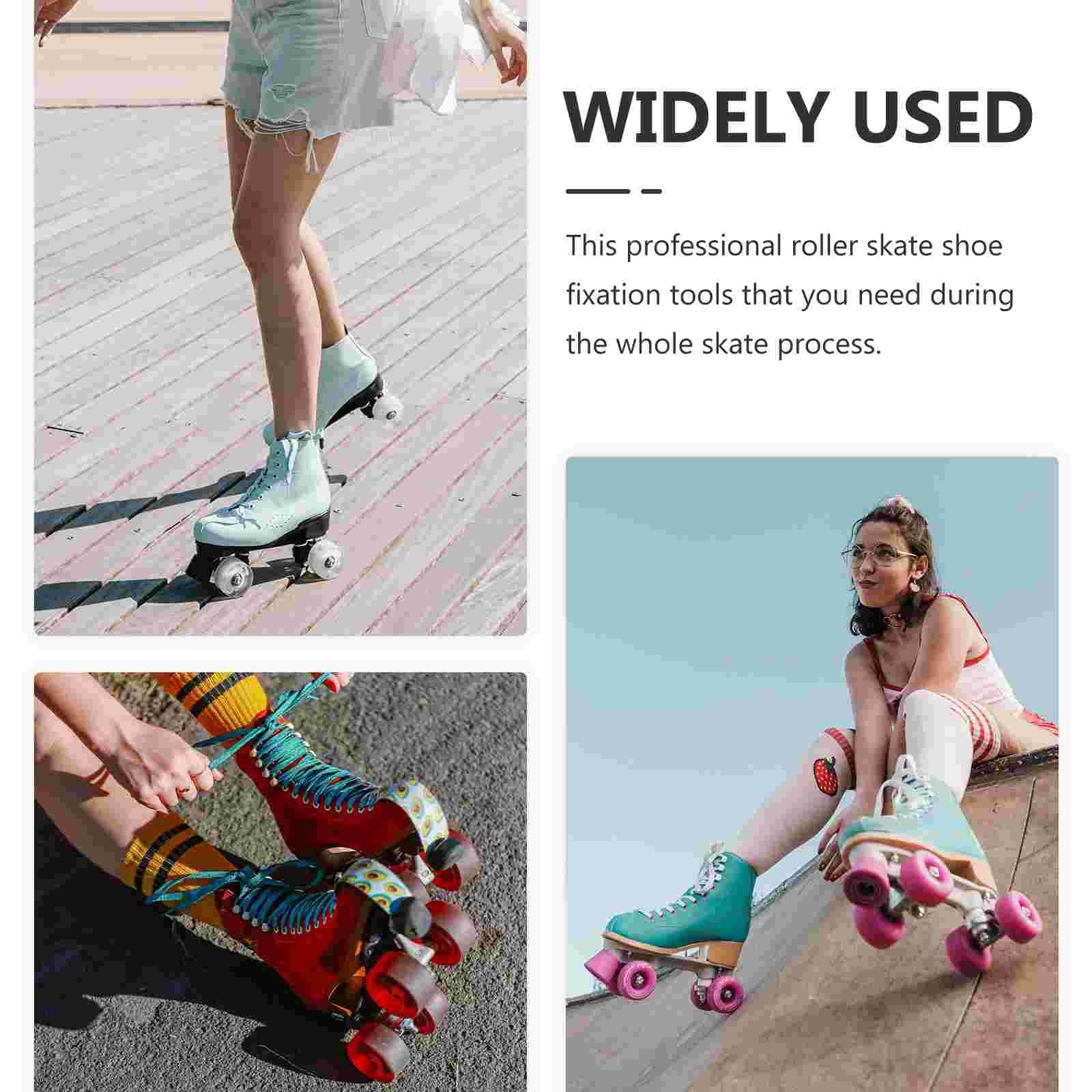 2 セット靴ひもポータブルバックルストラップローラースケートアクセサリースケートストラップスピードスケート Pvc 用品プロフェッショナル