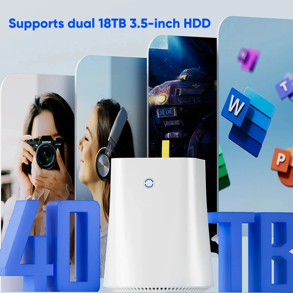 Topton 2-bay nas r1 pro und ryzen 7 5825u Intel n100 Mini-PC 2x i226-v 2,5g Firewall-Router Netzwerksp eicher server Private Cloud