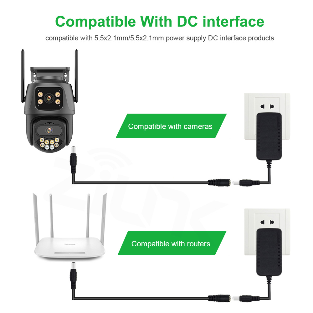 6 Meter/32.8ft Lengte DC 12 V Power Adapter 10 m Verlengkabel Voor Cctv IP Camera Power Adapter 5.5x2.1mm DC Plug