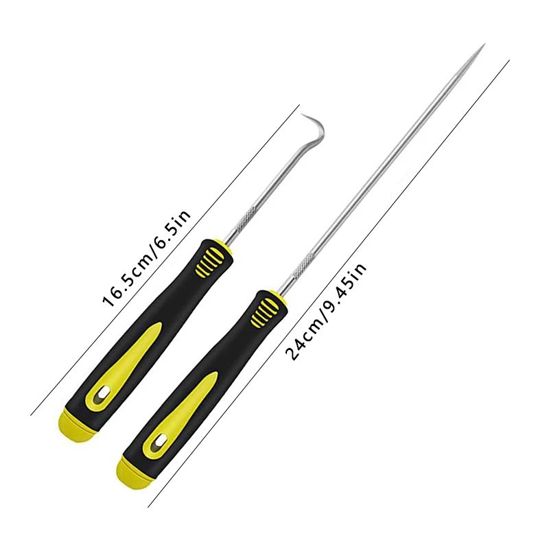 4 個ピックとフックセット車の自動車オイルシール/O リングシールガスケットピックフックプラーリムーバータイヤストーンクリーニング自動車メンテナンスツール