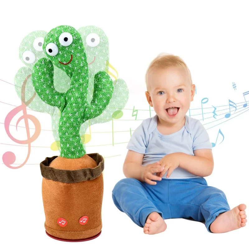1PCS A talking cactus toy that can be charged, recorded, and repeated. Suitable for Spanish, English, and Arabic  voice changer
