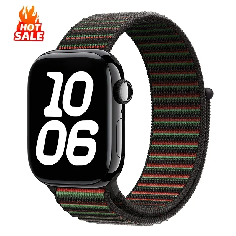 Nylon Loop Strap for Apple Watch Band 46mm 40mm 44mm 45mm 42mm 41mm 38mm Smart Belt Bracelet for IWatch Ultra 49mm 8/7/6/SE/5/4