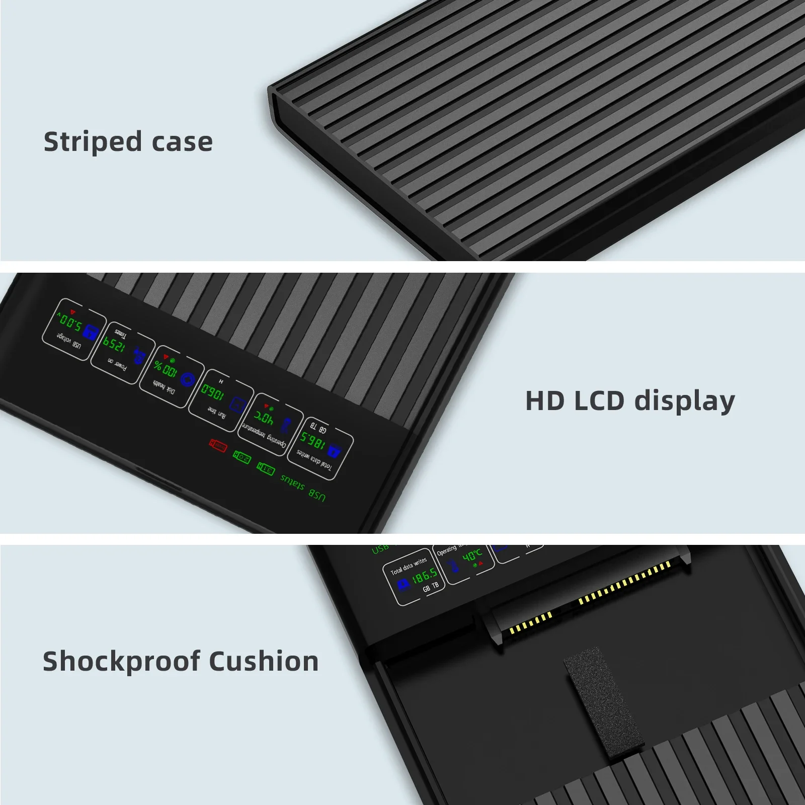 HDD SSD Case 2.5 inch SATA Box USB 3.1 HDD Enclosure 6Gbps Mobile Hard Drive Cases For PC