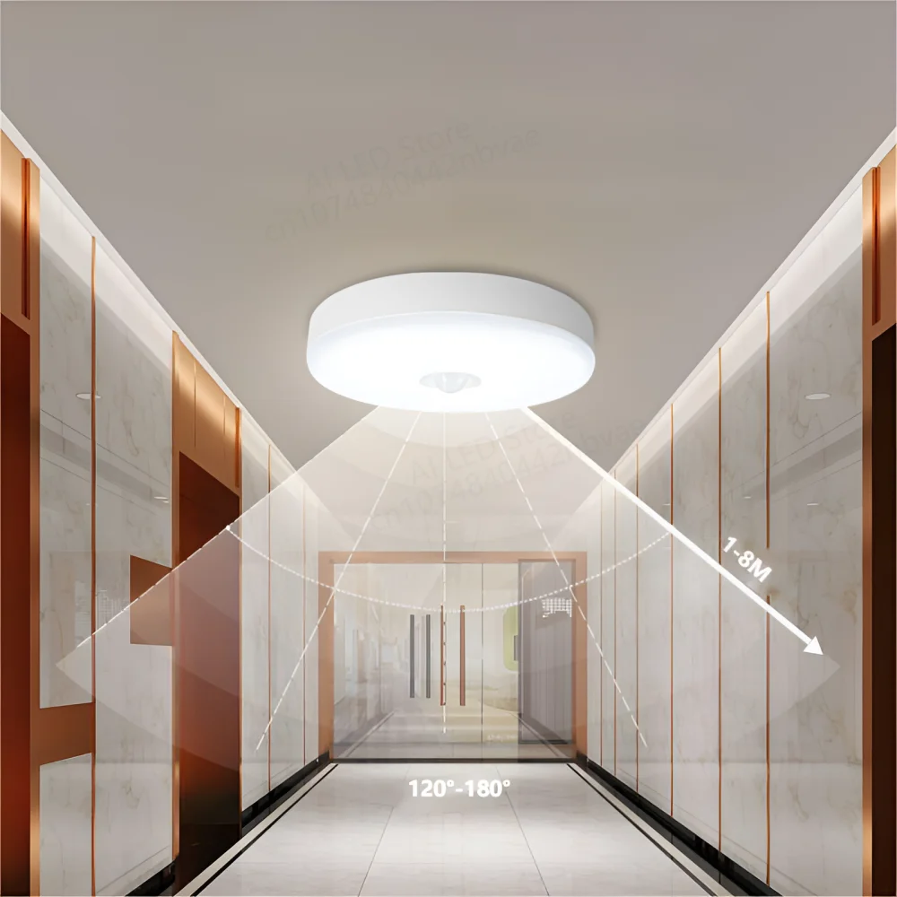 Luces de techo LED con Sensor de movimiento PIR, iluminación inteligente para el hogar, 12W, 18W, 20W, 30W, 40W, lámpara de techo para habitaciones, pasillos, pasillo, 110V, 220V