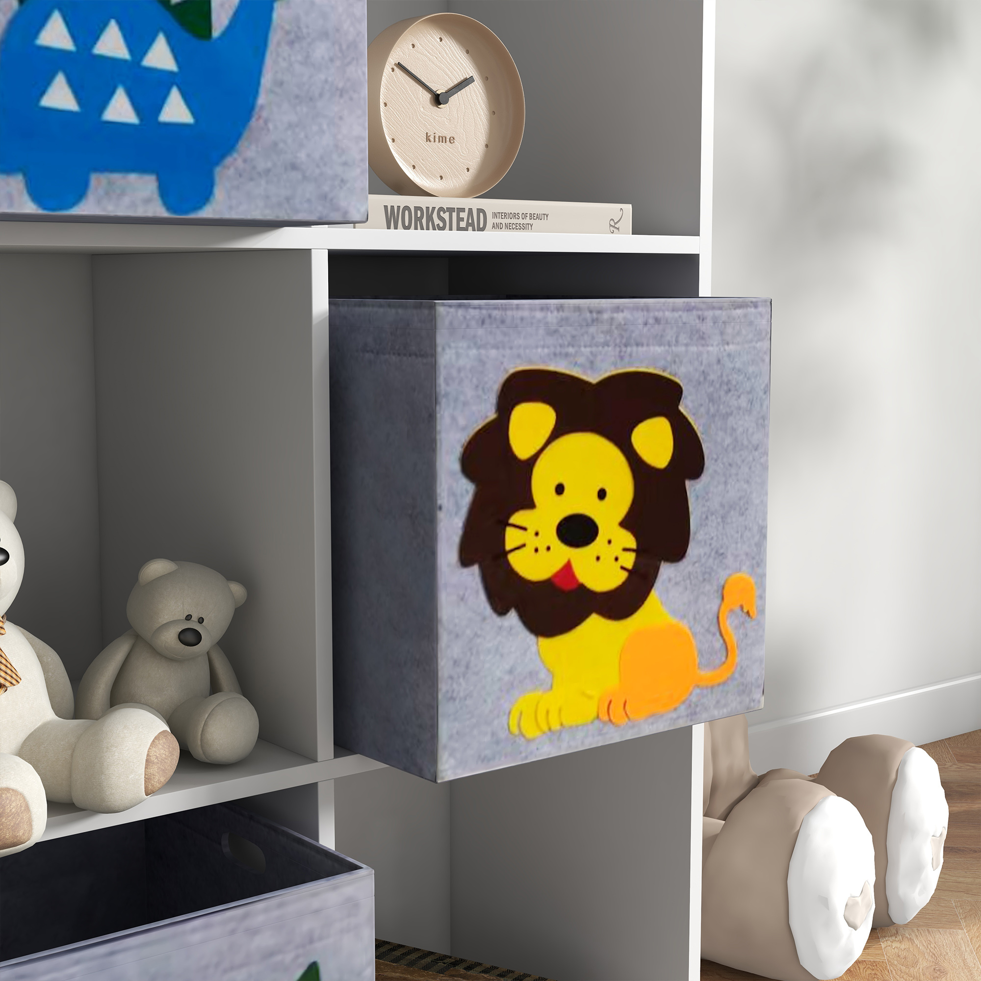 Zonekiz Étagère à jouets avec 6 compartiments 61,8X29,9X91,5 cm Blanc