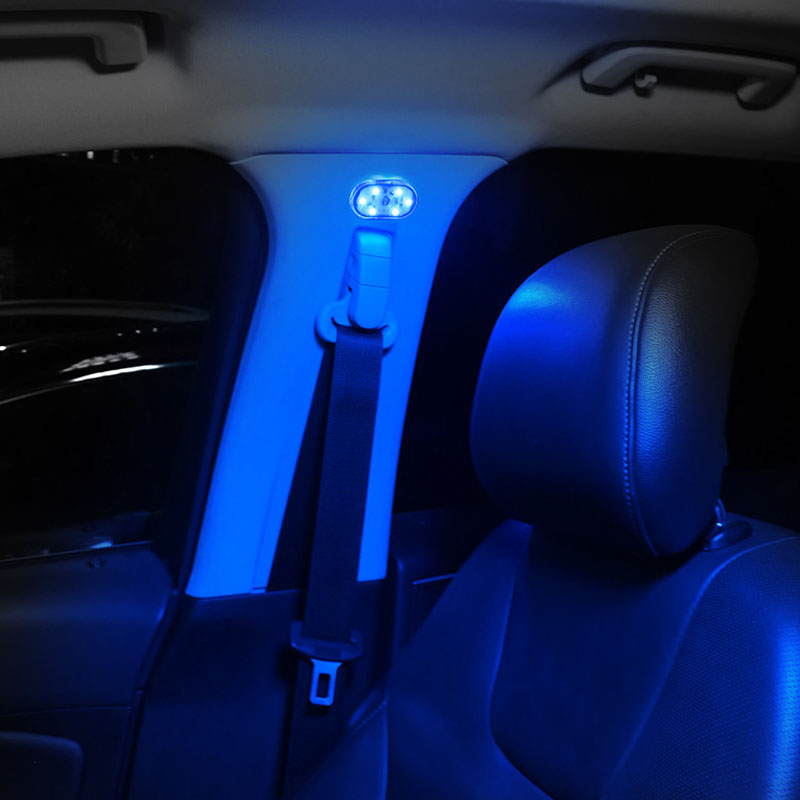2/4Pcs Samochodowe oświetlenie wnętrza z czujnikiem dotykowym Mini lampka LED do czytania USB Ładowanie Automatyczne oświetlenie drzwi Lampa sufitowa na dach