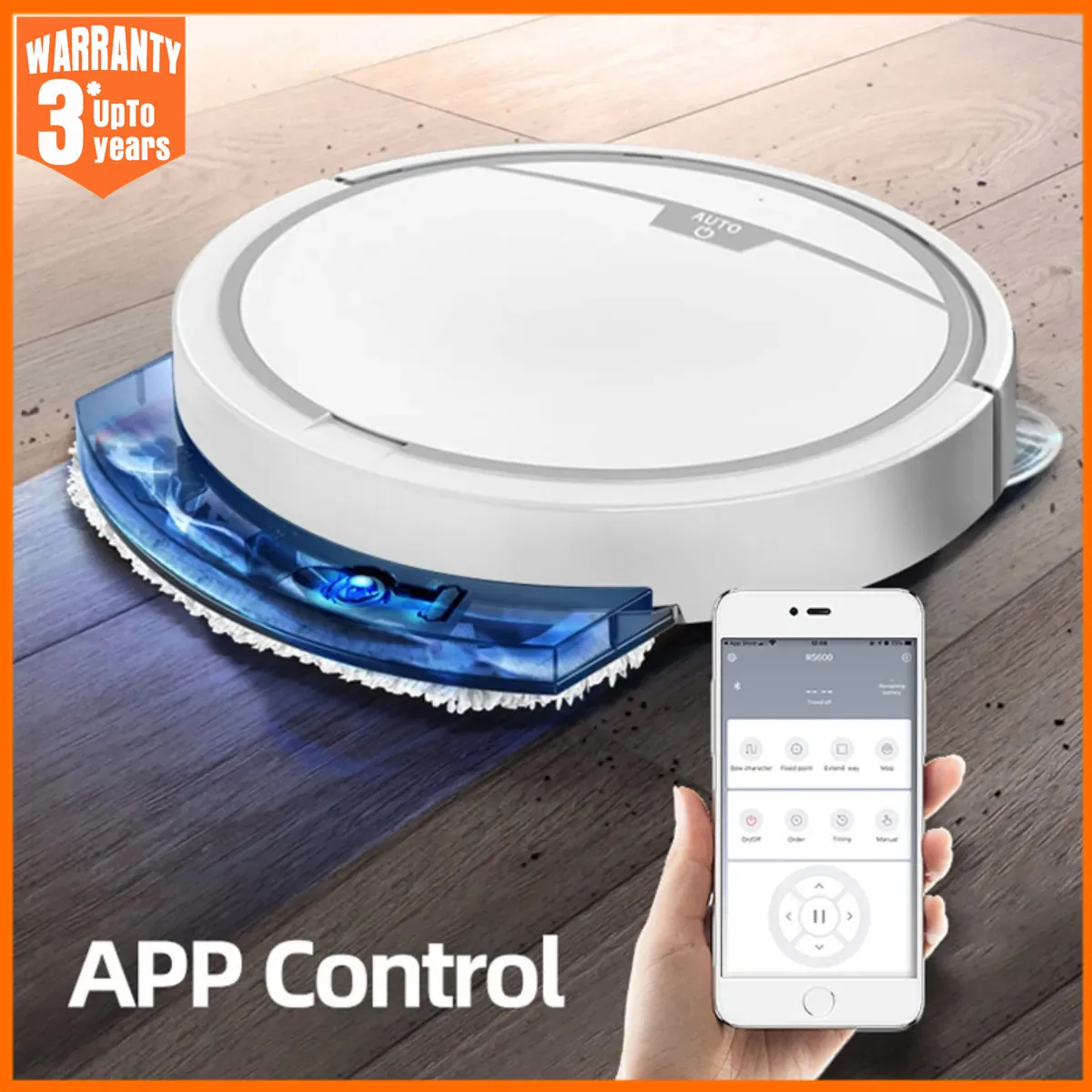 Nuevo Aspiradora inteligente inalámbrica, Control por aplicación, barrido de suelo húmedo y seco, succión de 2800PA, máquina de fregado súper silenciosa, Robot de limpieza