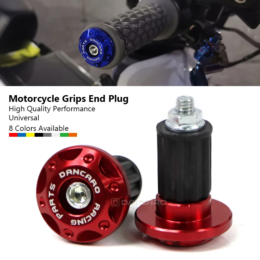 Embouts de manillar de motocicleta de 9 colores, empuñaduras de enchufe, tapas de enchufe de manillar, deslizador de Motor para Honda Yamaha, accesorios de moto de cross