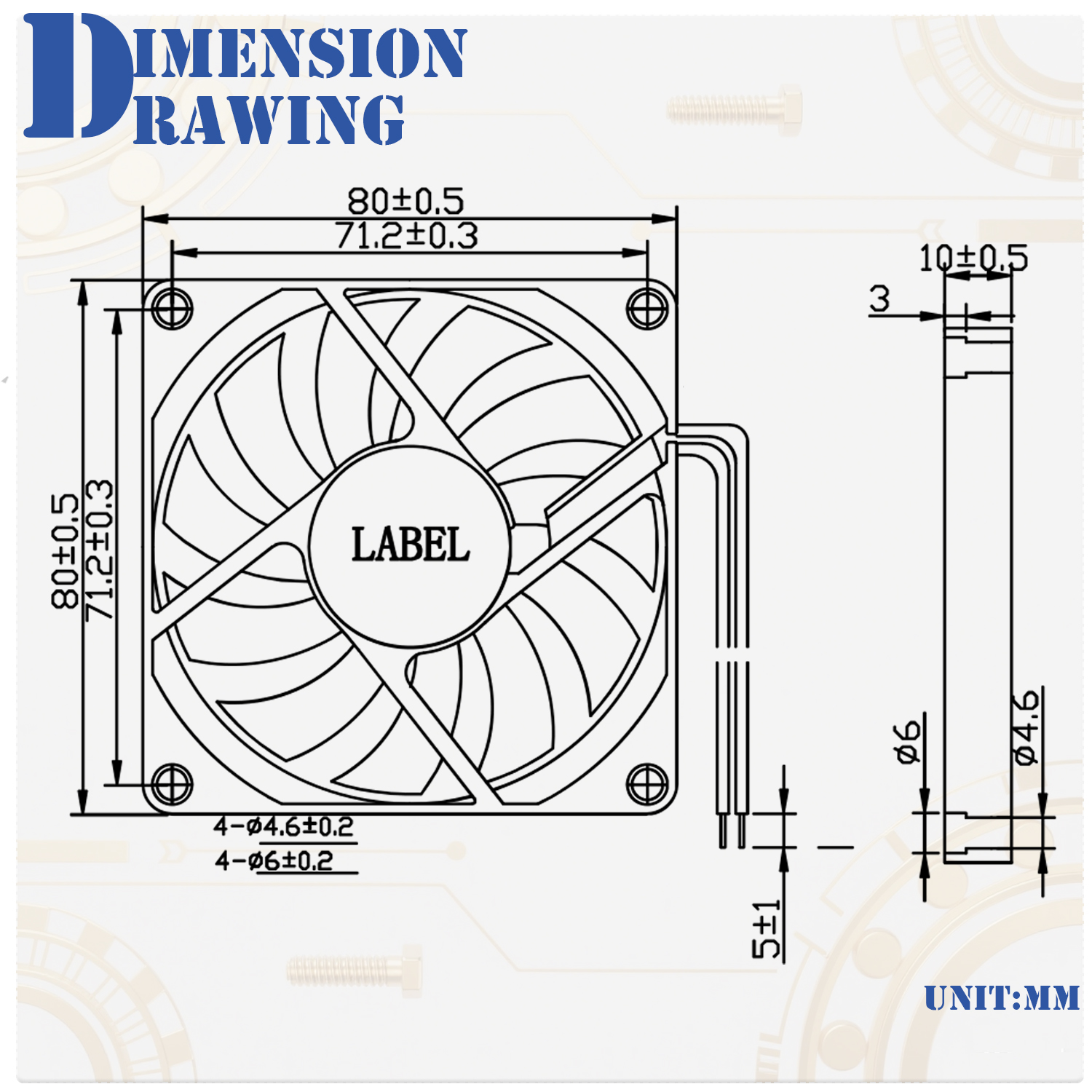 YOUNUON 80MM Вентилятор 5V USB Вентилятор 80x80x10mm 8cm DC 5V 12V 24V 8010 Вентилятор Бесщеточный охлаждающий вентилятор Вентилятор для ПК Вентилятор корпуса компьютера Кулер