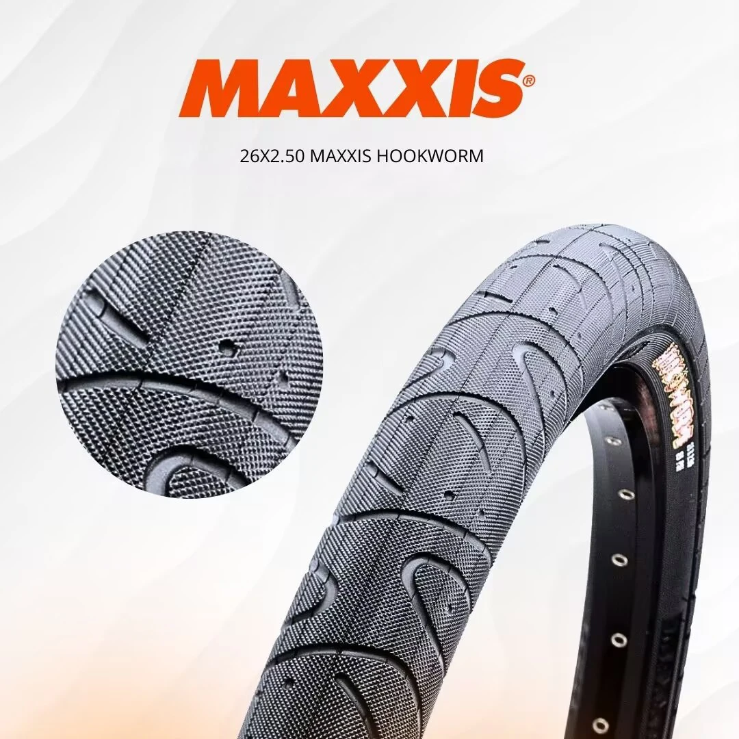 MAXXIS Hookworm 26 x 2,5 Fahrradreifen BMX Wire Bead Clincher Reifen für Street Park vert Flatland 20 Zoll 24 26 27,5 oder 29 Größen