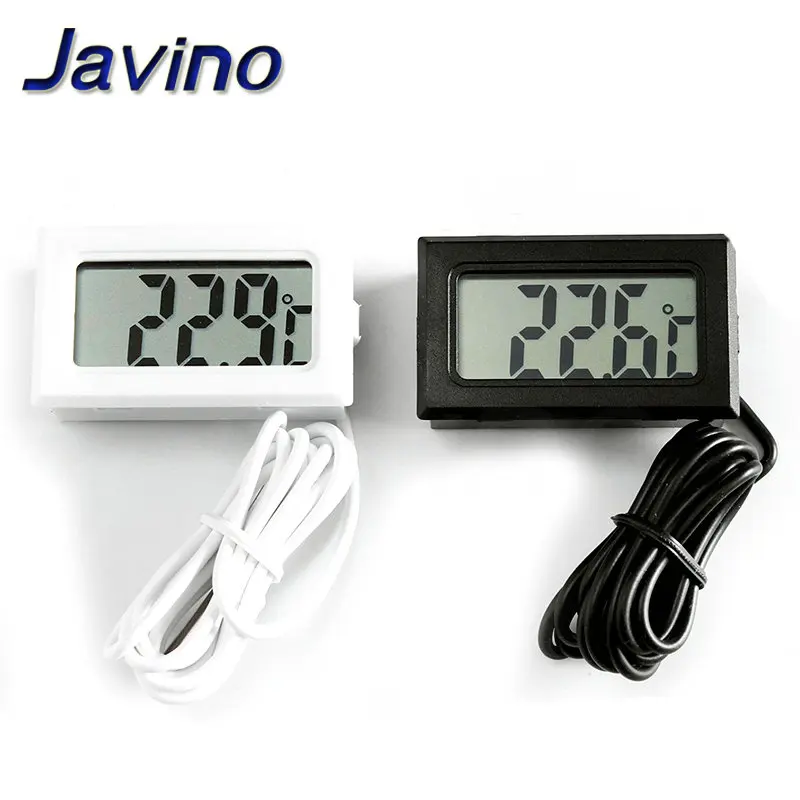 Mini Màn Hình Kỹ Thuật Số LCD Nhiệt Kế Sử Dụng Cho Tủ Đông Nhiệt Độ-50-110 ℃ Nhiệt Kế Tủ Lạnh Trong Nhà Và Ngoài Trời Chống Nước Đầu Dò