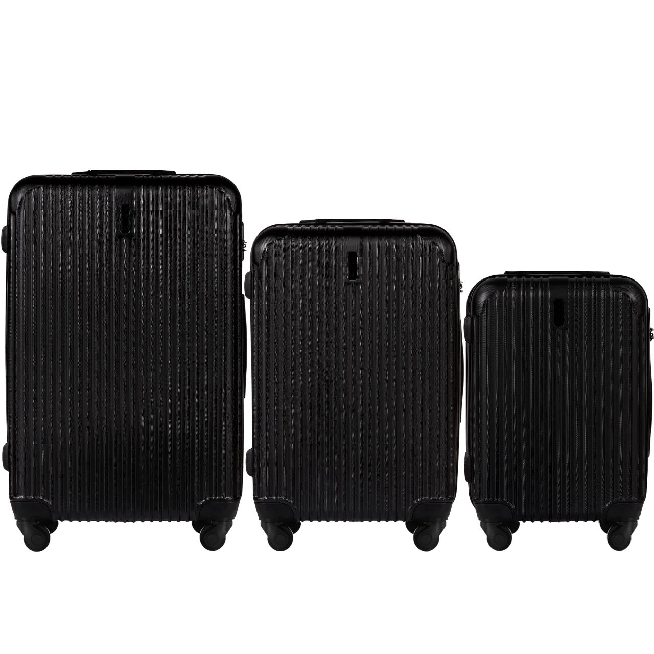 3er-Set Wings Egret TR058 Large Medium Cabin Black ABS + mit Chiffre Lock