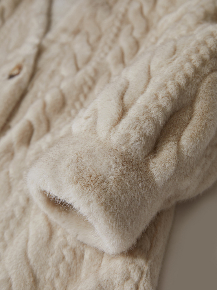 Thicken ถักหลวมผู้หญิงแขนยาวเดี่ยวแฟชั่นหญิงเสื้อสเวตเตอร์ถักฤดูหนาวยาวเสื้อสเวตเตอร์ถัก Faux Mink Outerwear