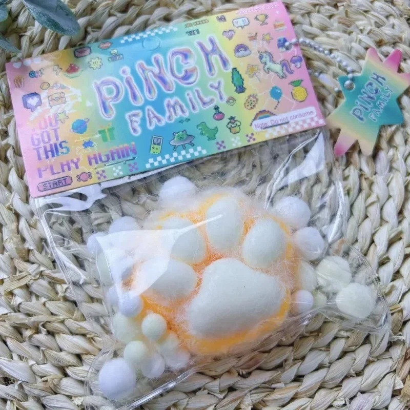 Mini Squishy Squeeze ของเล่นแมวเท้า Antistress ความเครียดบรรเทาของเล่น Decompression Mochi Fidget เด็กผู้หญิงซิลิโคนช้า Rebound ของเล่น