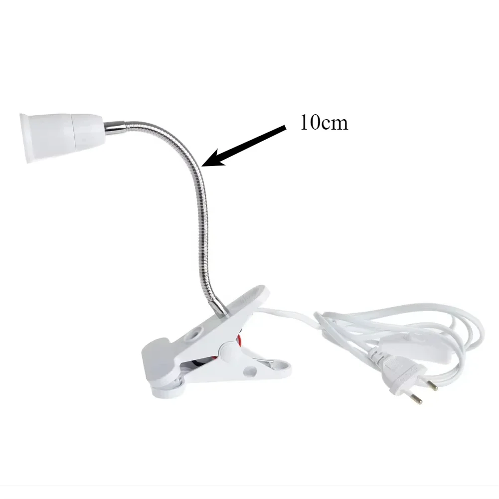Lampada da scrivania flessibile da 360 gradi Portalampada EU/US Portalampada base E27 con portalampada interruttore on/off