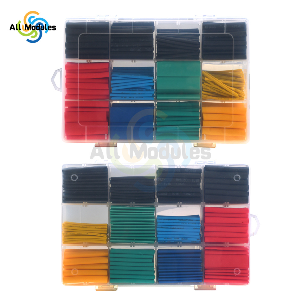 530Pcs Polyolefin Schrumpfen Verschiedene Schrumpf Rohr Draht Kabel Isolierten Schlauch Schläuche Set mit Box