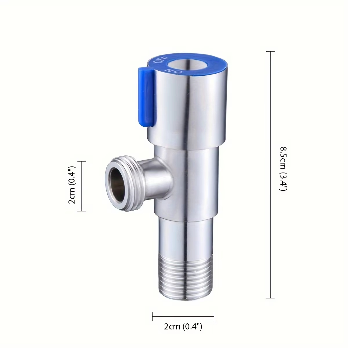 Válvula triangular de aço inoxidável, válvula de entrada de água quente e fria para banheiro, aquecedor de água, pia de cozinha, válvula triangular