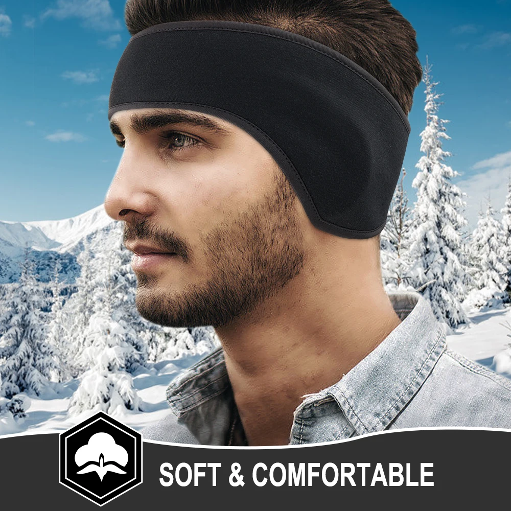 ฤดูหนาวความร้อนขนแกะHeadbandsผ้าพันคอหูอุ่นกีฬาSweatbandsวิ่งกลางแจ้งฟิตเนสเล่นสกีWindproof Elastic Headwear