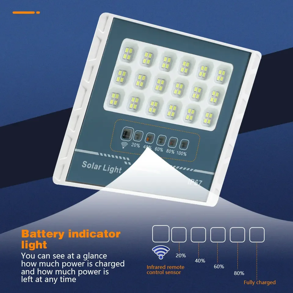 Solar Outdoor Led Courtyard Wall Lamp Waterproof Spotlights Solar Lights Remote Control Wall Lights for Garden Fence Patio Front