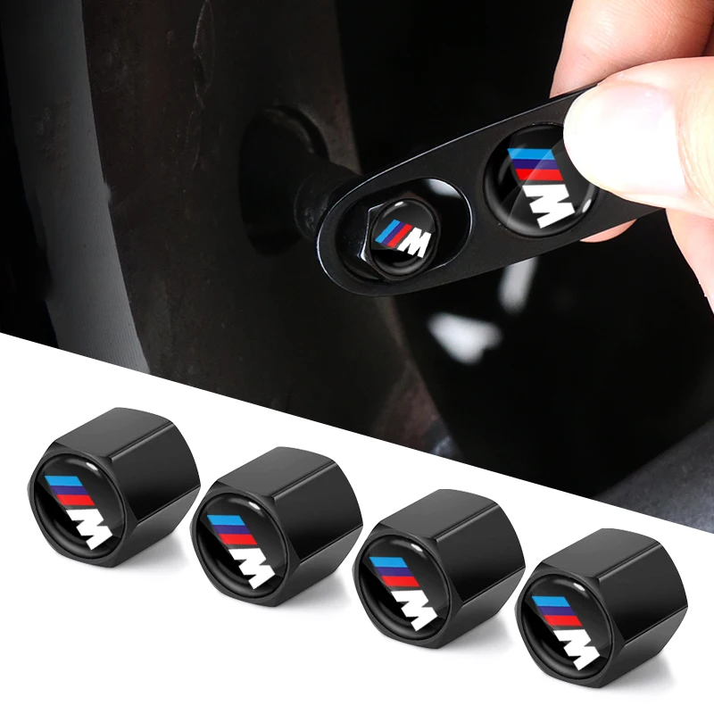 Tapa de sistemas de válvula de neumático de rueda de coche con llavero insignia para BMW M E34 E36 E60 E90 E46 E39 F10 F20 F30 X5 X6 X1 M3 M5 M6 E71