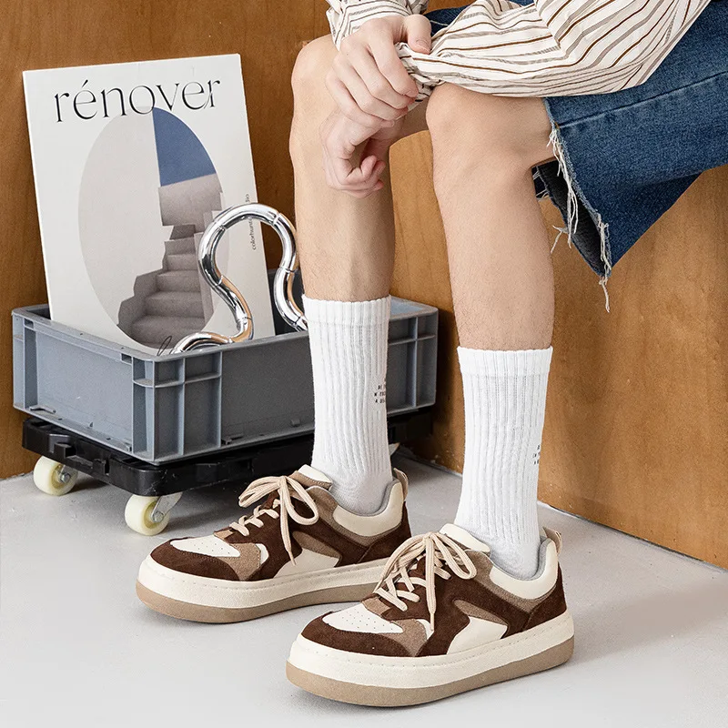 2023 nuevos calcetines de hombre Harajuku moda carta divertido monopatín calcetines frescos Unisex para mujer Casual calcetines largos de algodón de barril