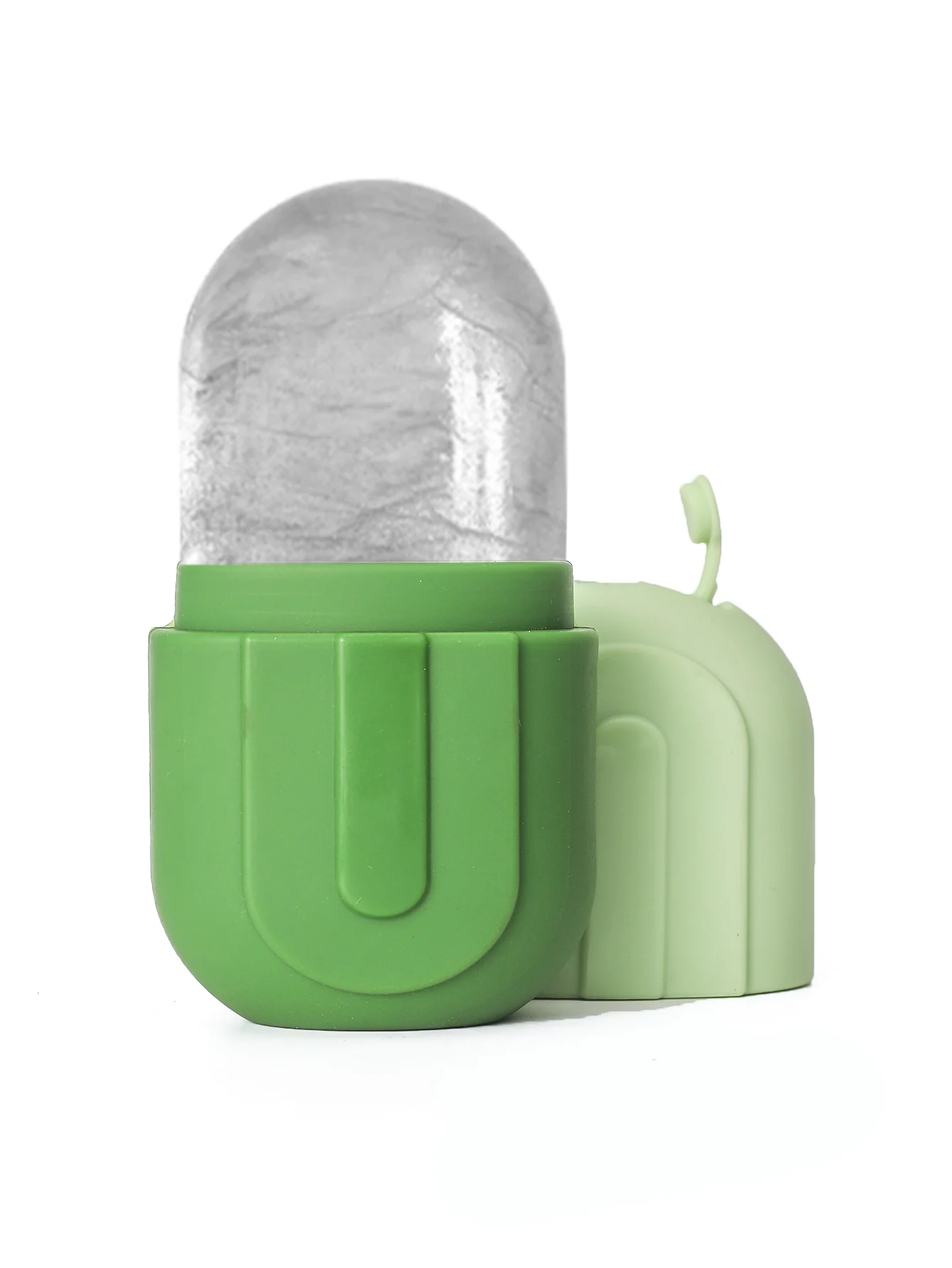 Rolo de gelo atualizado para rosto e olhos, massageador facial para cuidados com a pele, molde de gelo de silicone reutilizável para pele fresca e fresca