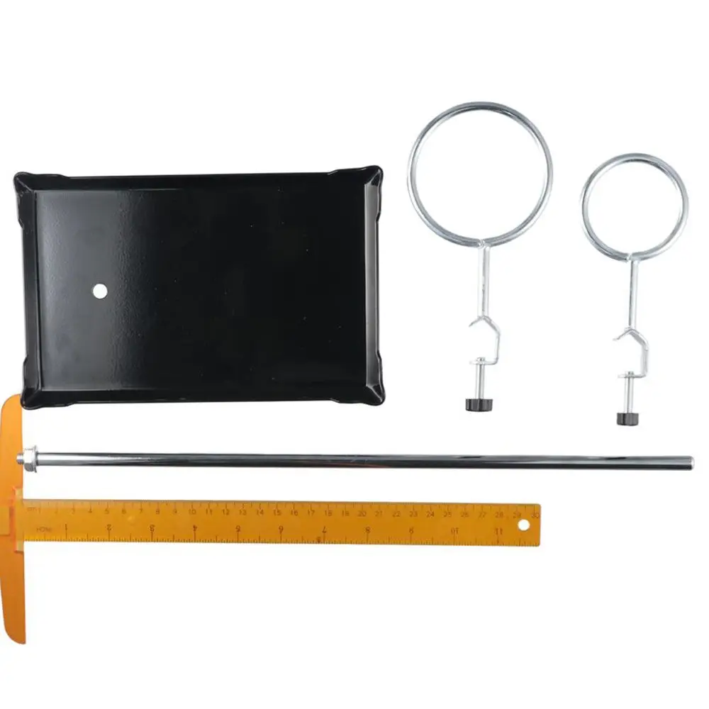 Laboratório Stands Support Set, Aço Lab Stand Set com Base de Ferro Fundido, Rod 16 "L com Bureta Clamp e Flask Ring Clamps
