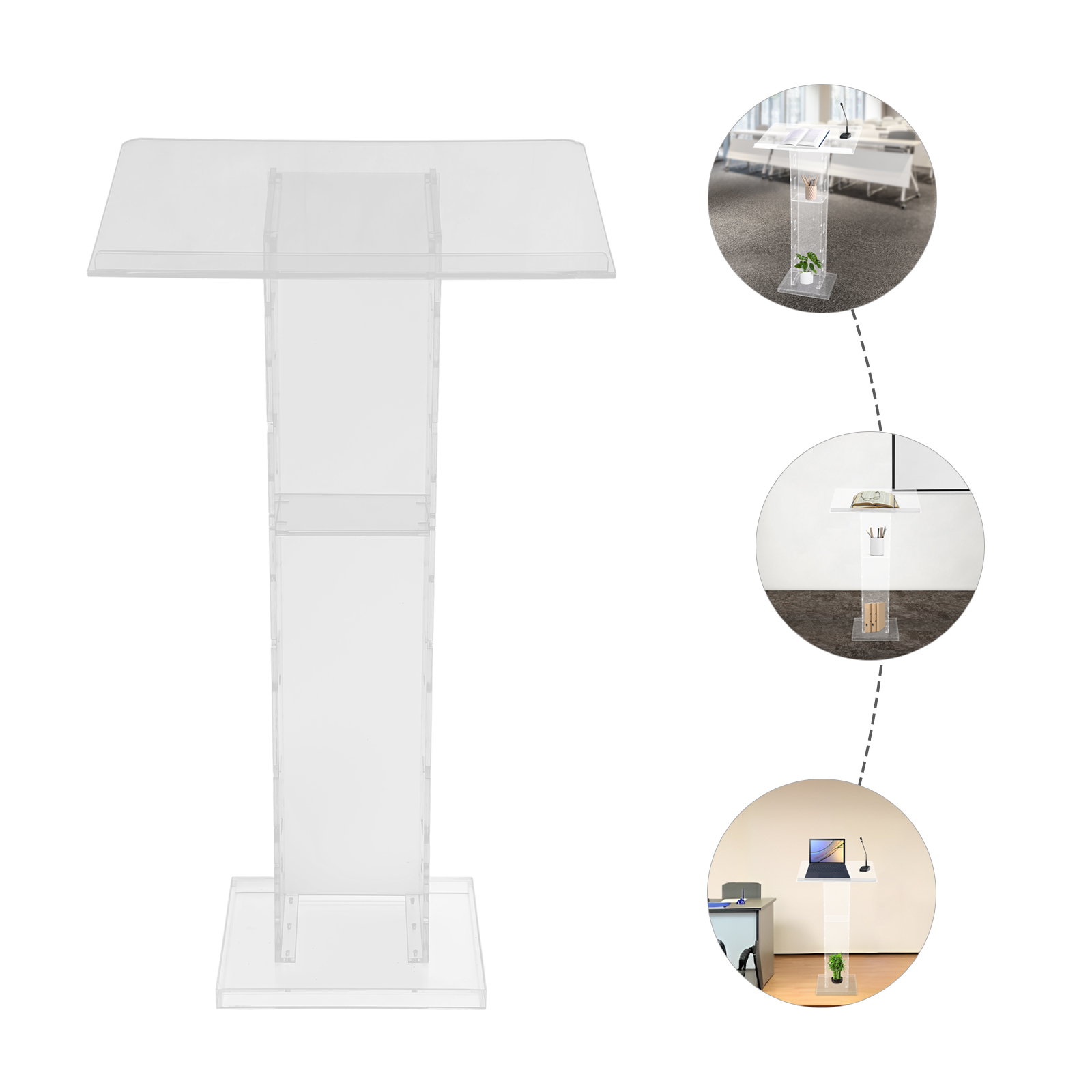 Vorlesungstisch aus Acryl ohne Lampenschraubentyp, geeignet für Schulen, Embassies und College-Presse, Konferenzen, Innenmöbel