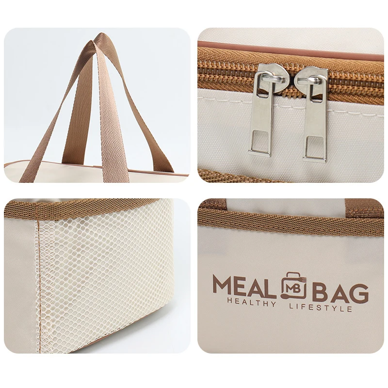 Tragbare Lunchtasche, isolierte Lebensmittelbox, wasserdichte, isolierte Box mit Schultergurt, handgehaltene Lunchbox-Tasche, frisches AluminiumA-DH