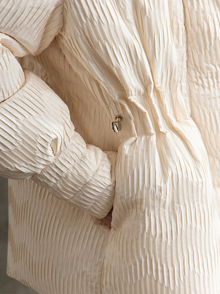 Amii minimalista pato para baixo puffer casaco feminino inverno 2025 leve gola lapela quente outerwear novas jaquetas 12344052