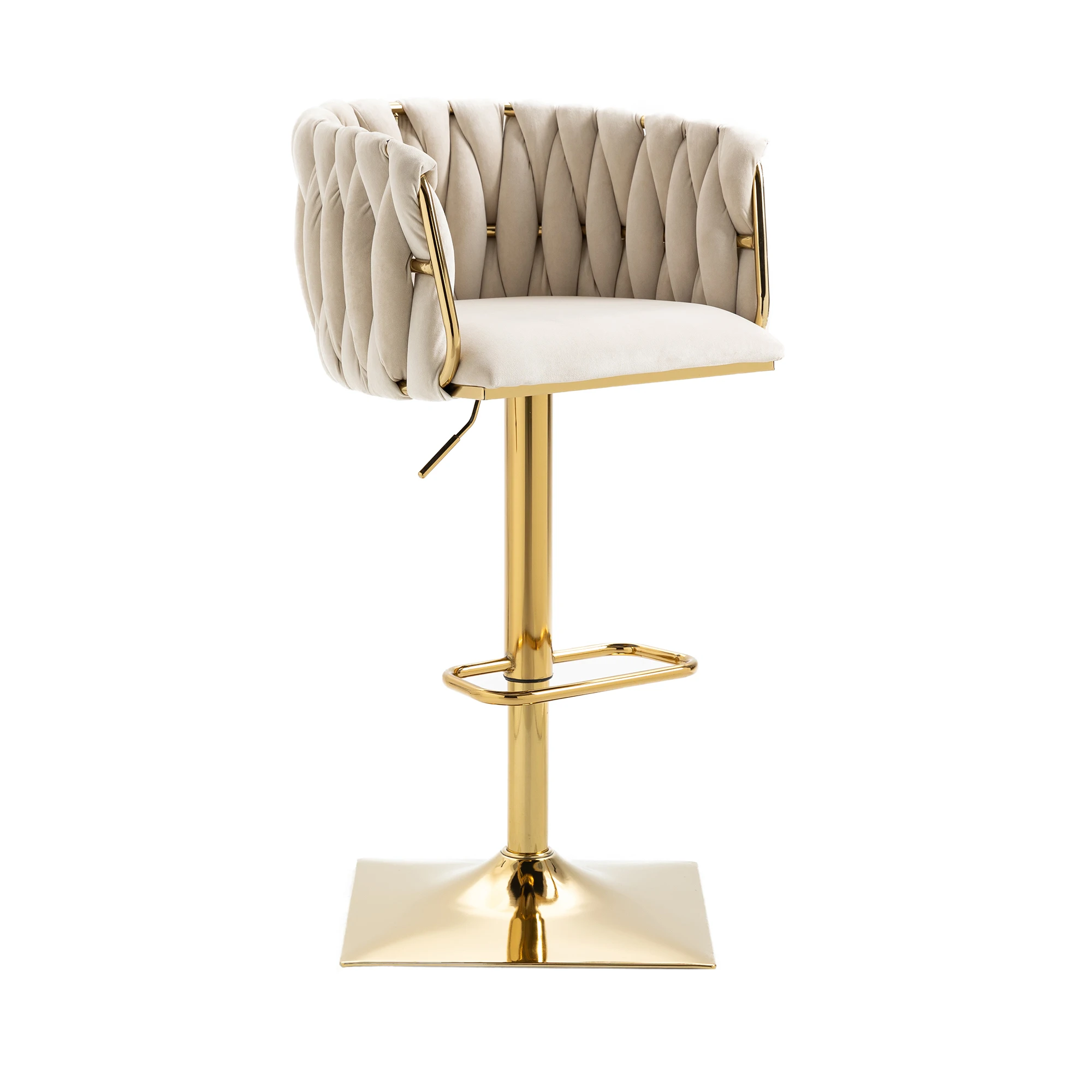 LVHOM Tabourets de bar modernes avec repose-pieds, chaises de comptoir avec structure en métal, adaptés à l'îlot de cuisine, à la salle à manger, au bar