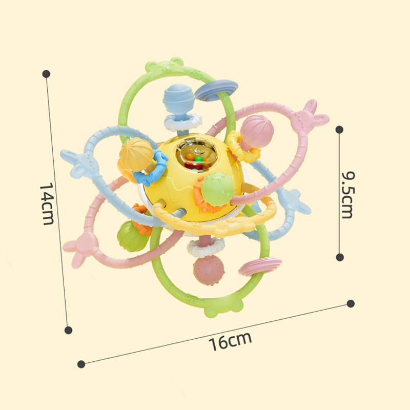 Hochet en Silicone pour Bébé de 0 à 12 Mois, Développement Sensoriel, Balle à Saisir à la Main, Jouets Doux pour Bébés