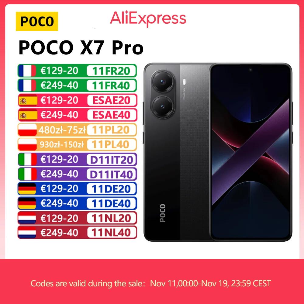 POCO X7 Pro 5G, NFC, Dimensity 8400-Ultra, fotocamera da 50 MP, schermo CrystalRes AMOLED 1.5K 120 Hz, Non include il caricatore