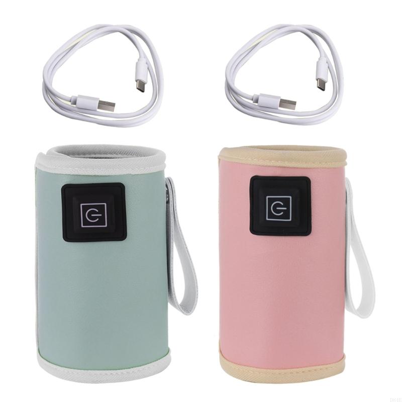 D84E Portable USB Milk Warmer Bag Insulated Milk Bottle Heater Bag Nursing Warmer