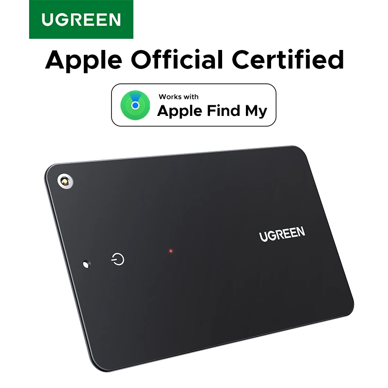 Карта UGREEN Security SmartTrack работает с Apple Find My Wallet Bluetooth Tracker Phone Finder Водостойкая (только iOS)