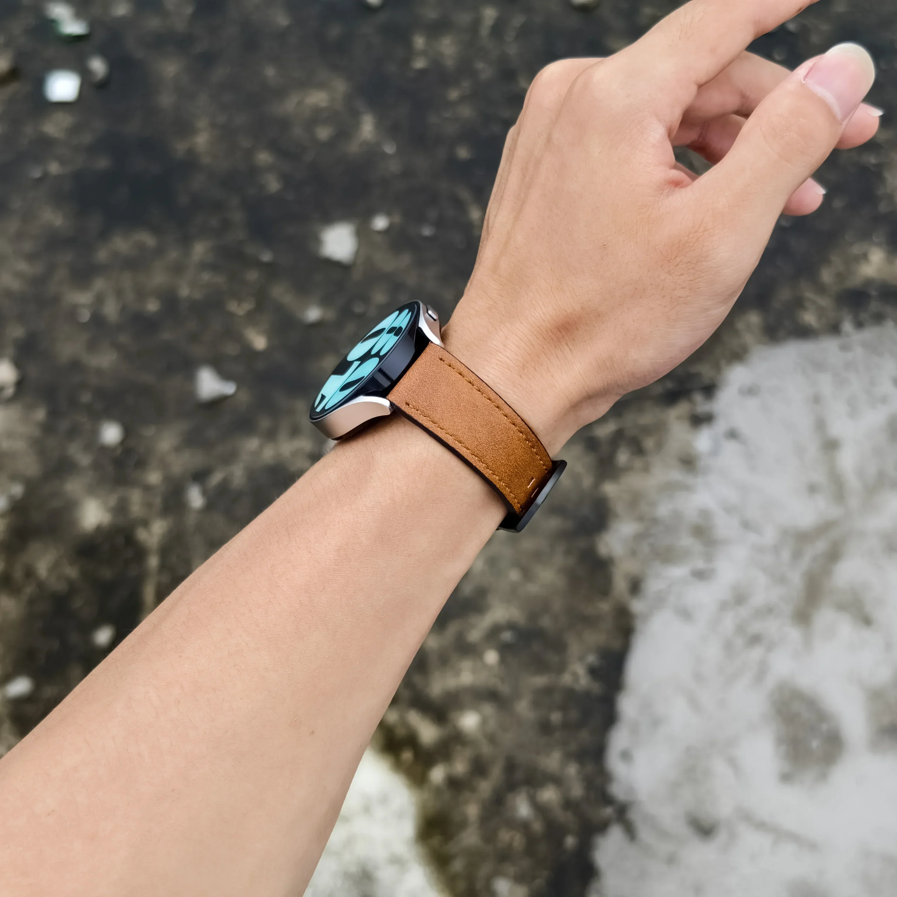 20 ミリメートル 22 ミリメートルレザーストラップサムスンギャラクシーウォッチ 7/6/5/4 40 44 ミリメートルギアバンドヴィンテージブレスレット Xiaomi Redmi ウォッチ 3 Lite/アクティブ