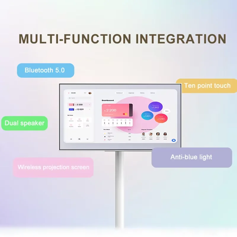 21.5 inch Android tablet computer HD display floor-standing display terminal ultra-thin frame rotating touch all-in-one machine