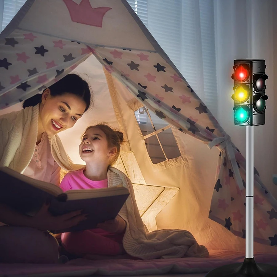 Modèle de feu de circulation jouet de simulation, jouet de feu de circulation pour enfants, modèle de jouet de puzzle pour enfants