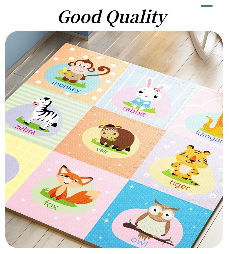 Tatame ชั้นเล่น Mats 9PCS เกมส์เด็ก30X30ซม.เล่นเด็ก Mat หนา1ซม.กิจกรรมสำหรับเกมส์เด็ก Mat Room Mat เสื่อเท้า